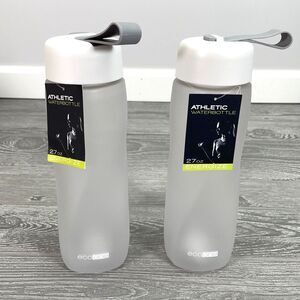 Eco One Athletic Waterbottle 27oz Frosted White and Grey Travel Tumbler - NEW!